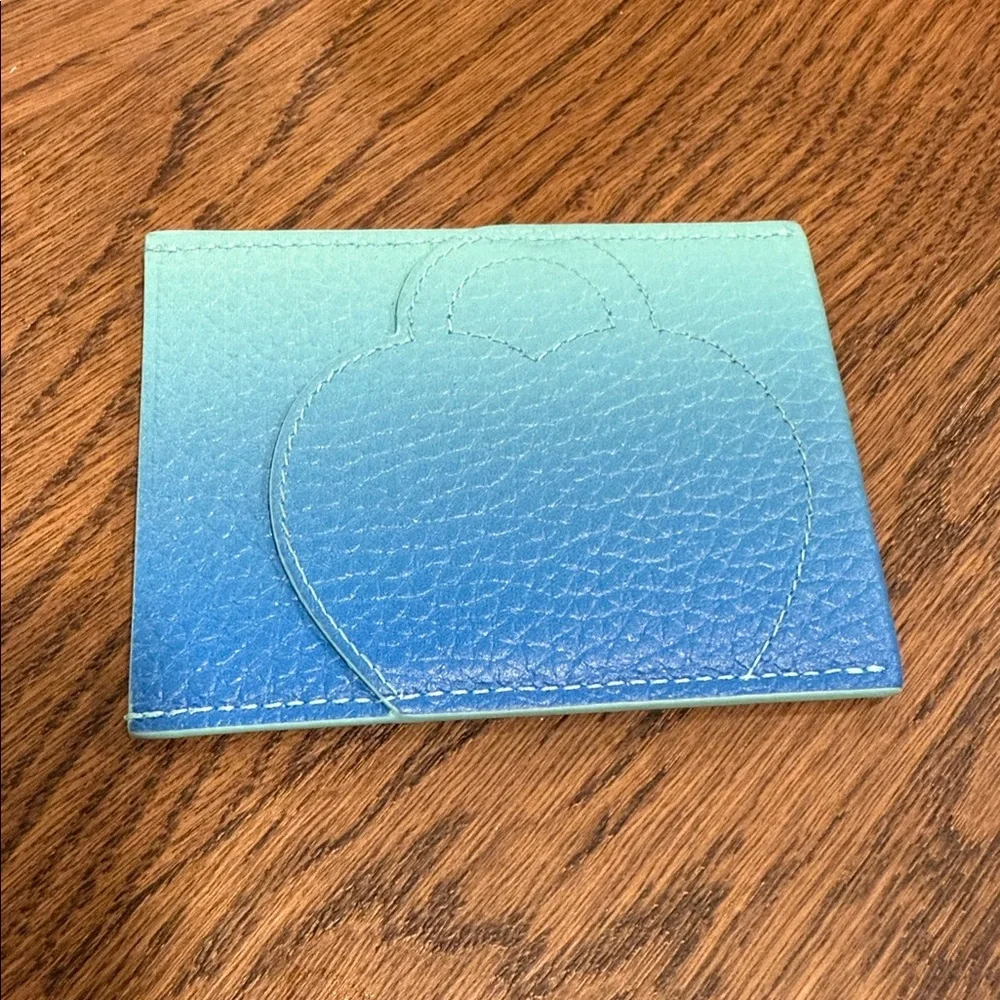 Tiffany & Co Blue Gradient Leather Card Case - Picture 2 of 3